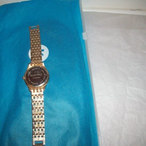 Ellen Tracey Goldtone linked Rhinestone Watch - Picture 3 of 5